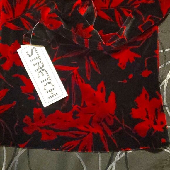 Cactus Flower woman velvet top L New - Picture 4 of 7